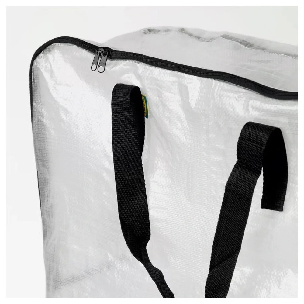 IKEA White Storage Bag with Black Handles